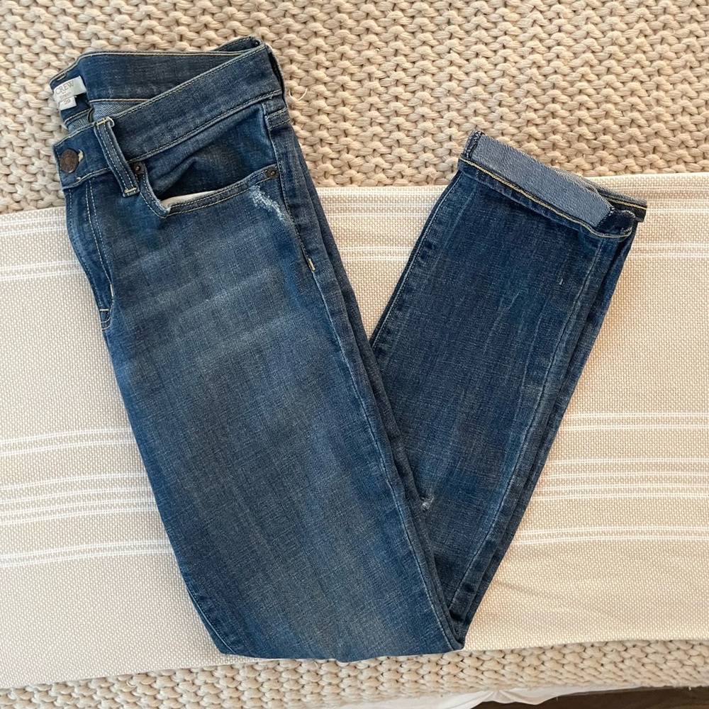 J. Crew | Mid Rise Straight Distressed Jeans | Size 29